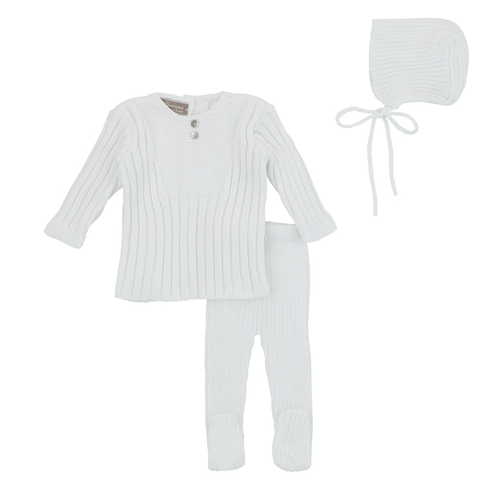 Carmina 3pc Ribbed Knit Bris Set