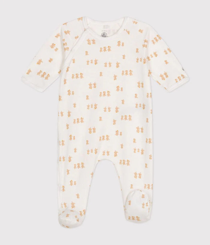 Baby Girl 2 Pack Velour Bird Print Footies