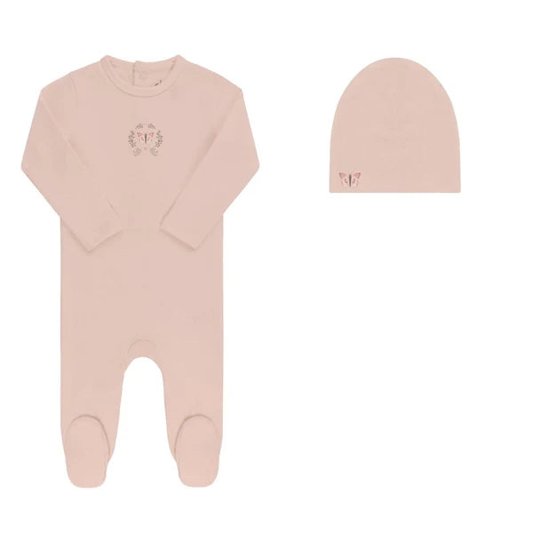 Garden Floral Center Footie & Hat