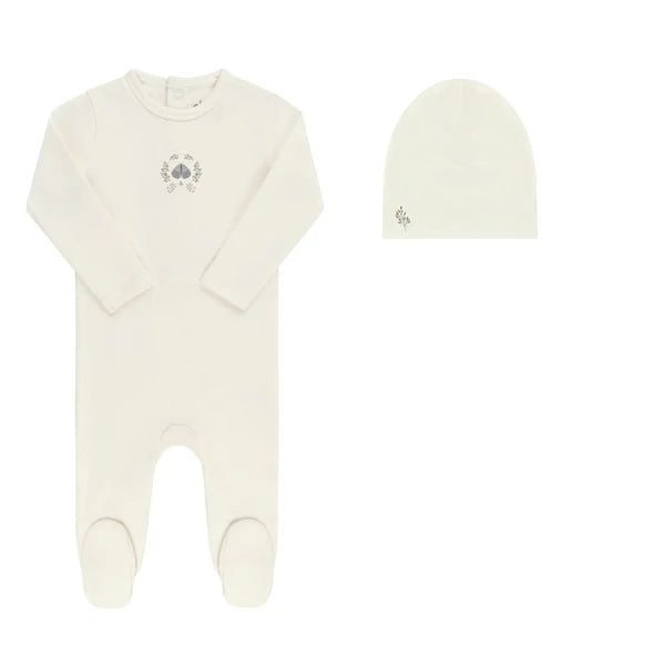 Garden Floral Center Footie & Hat