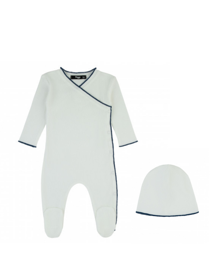 Bamboo Ribbed Kimono Footie & Hat
