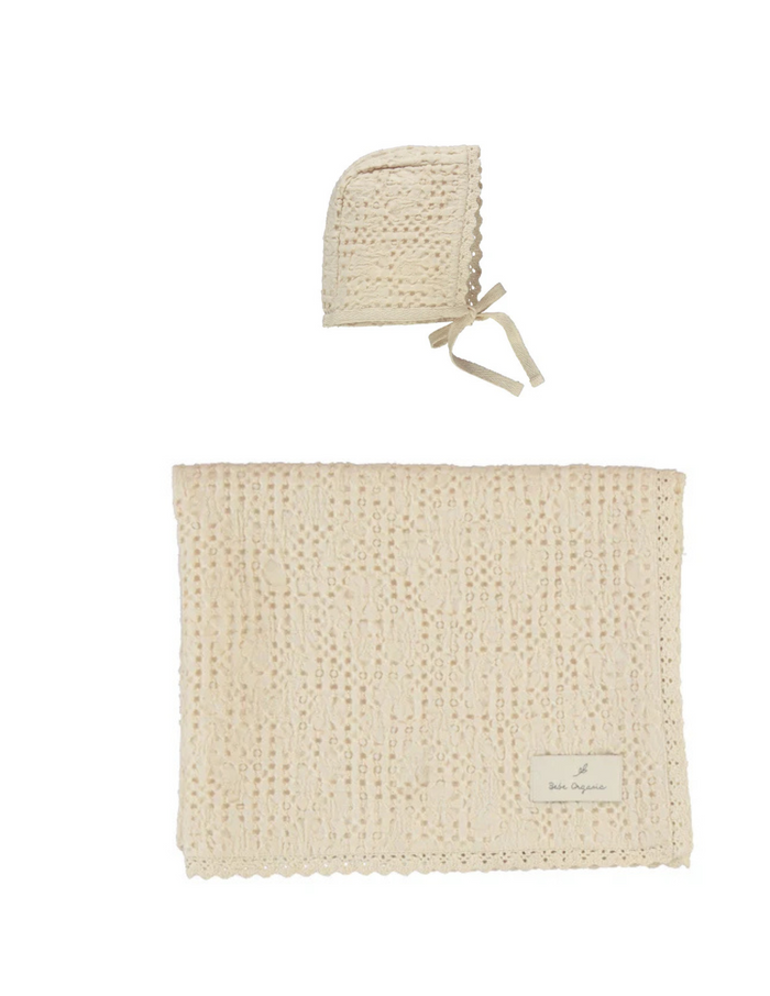 Waffle  Blanket And Hat