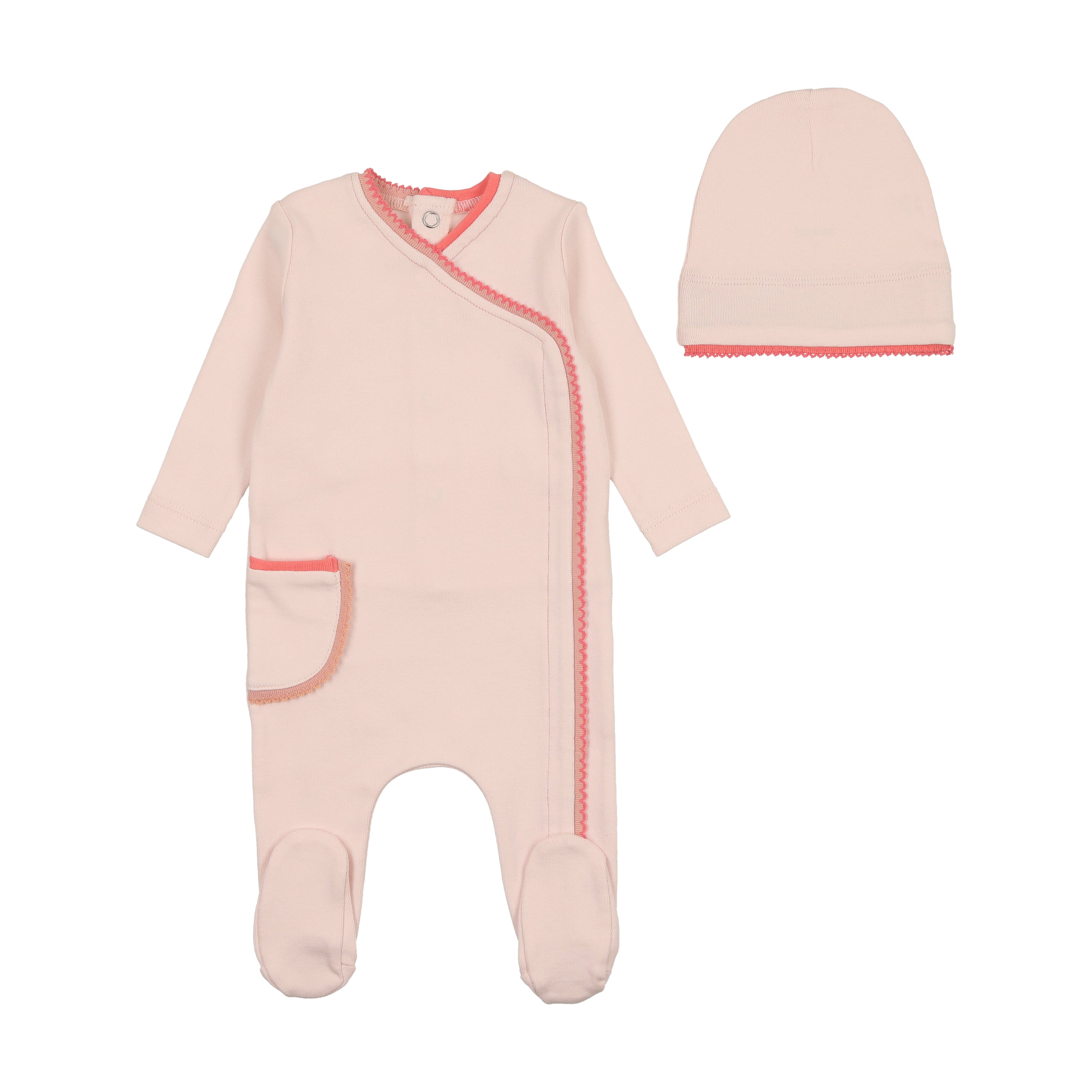 Colored Scallop Footie & Hat