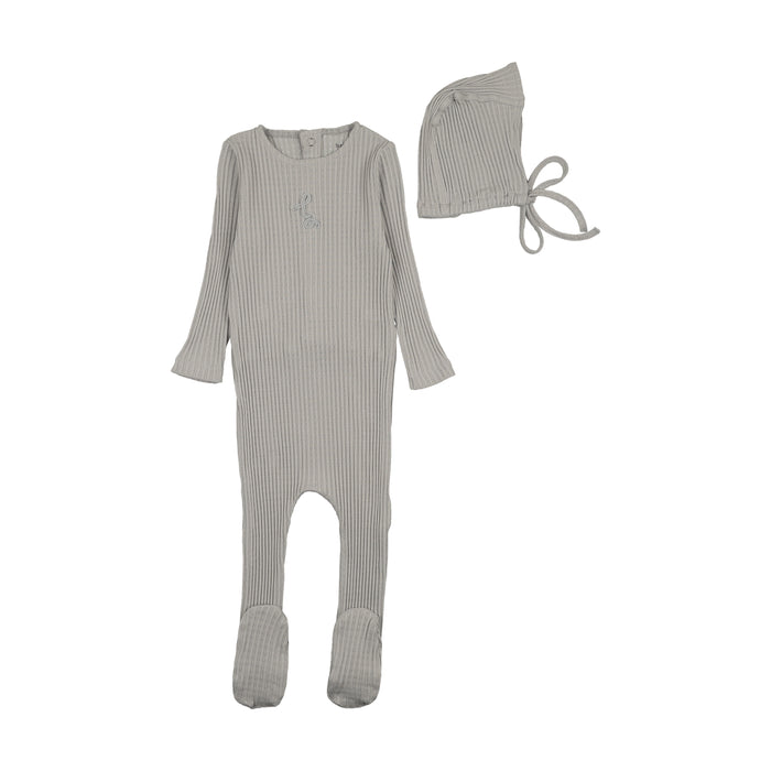 Dainty Rope Pointelle Footie & Hat