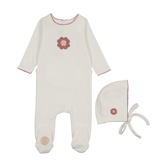 Geo Floral Footie & Hat