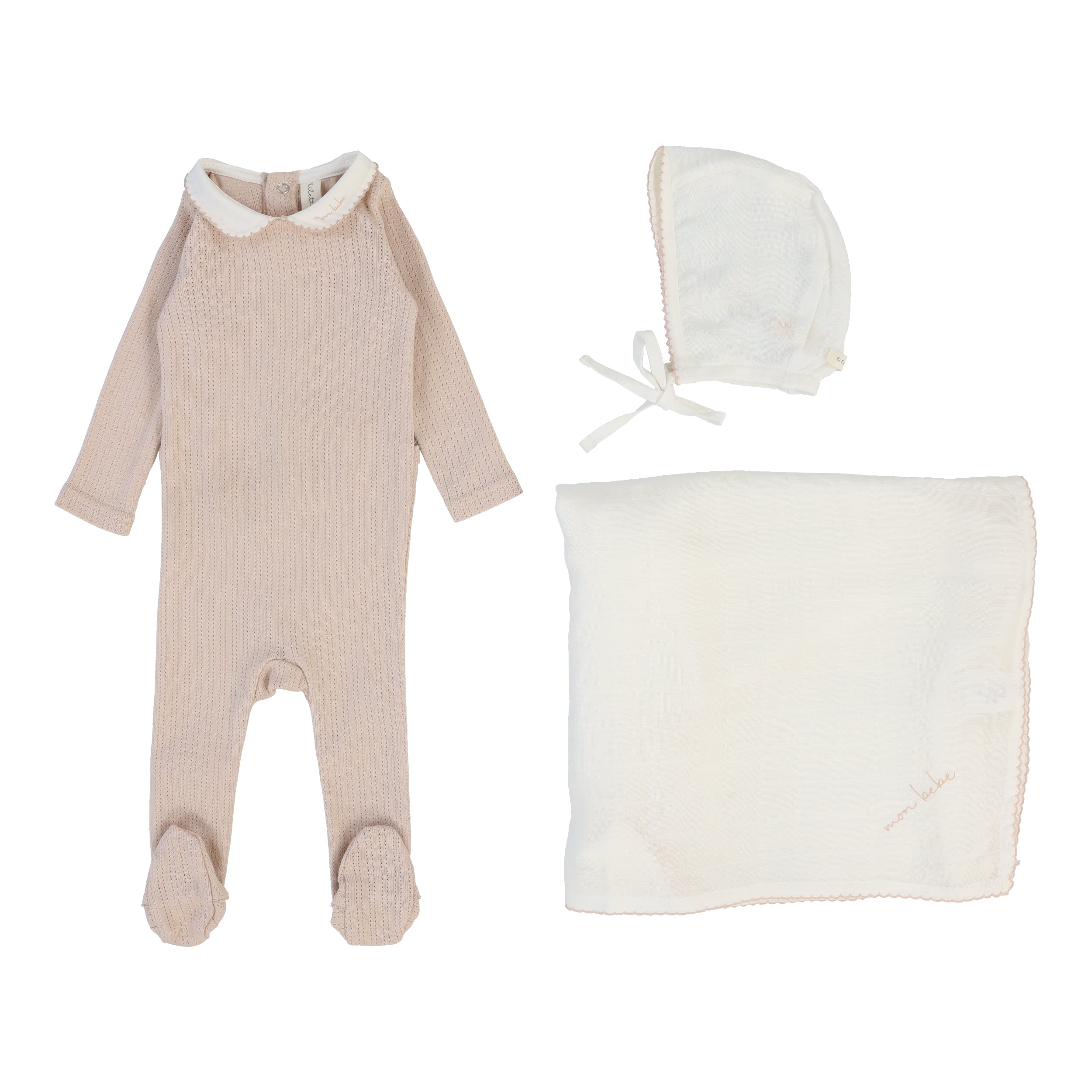 Edged Collar Layette Set