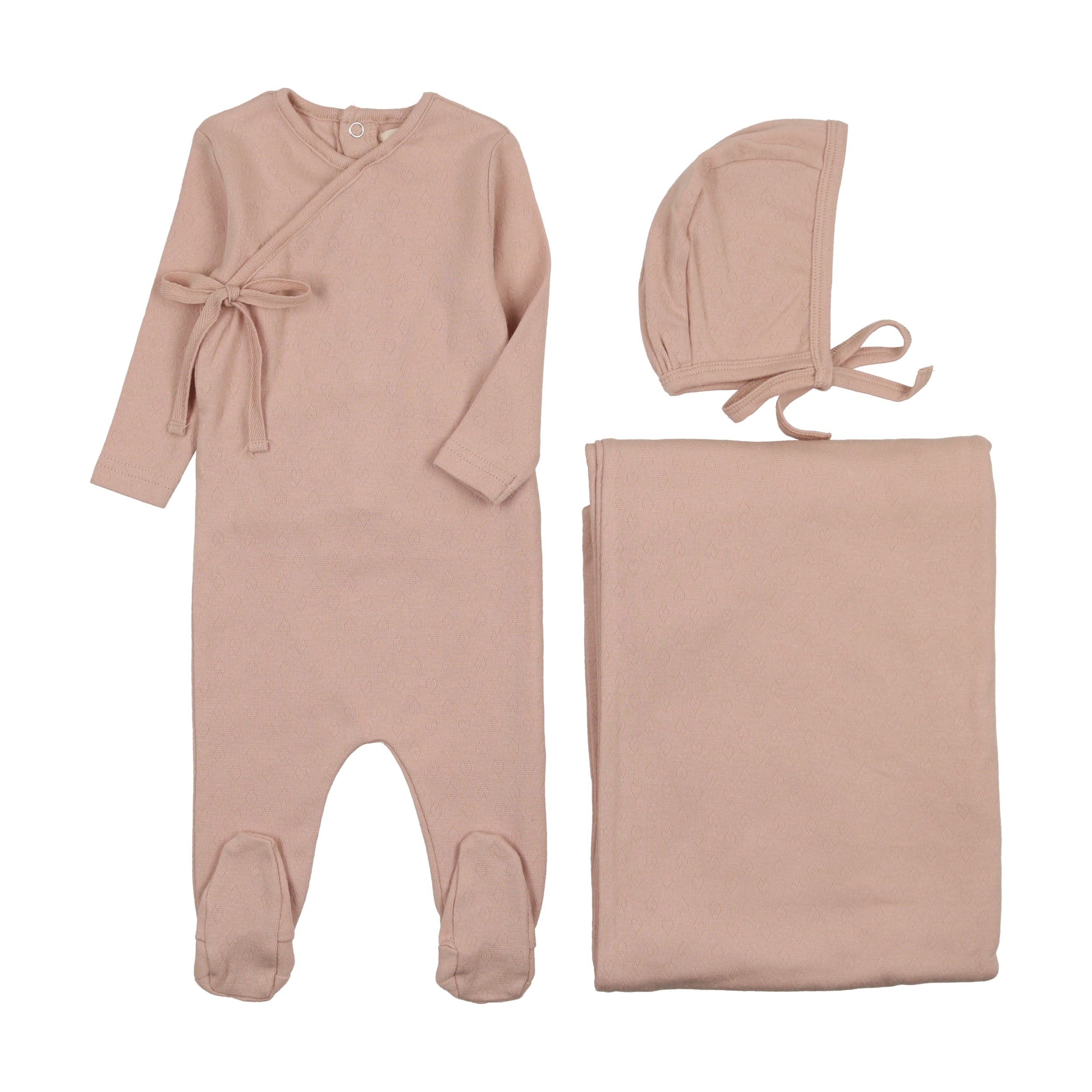 Pointelle Heart Layette Set