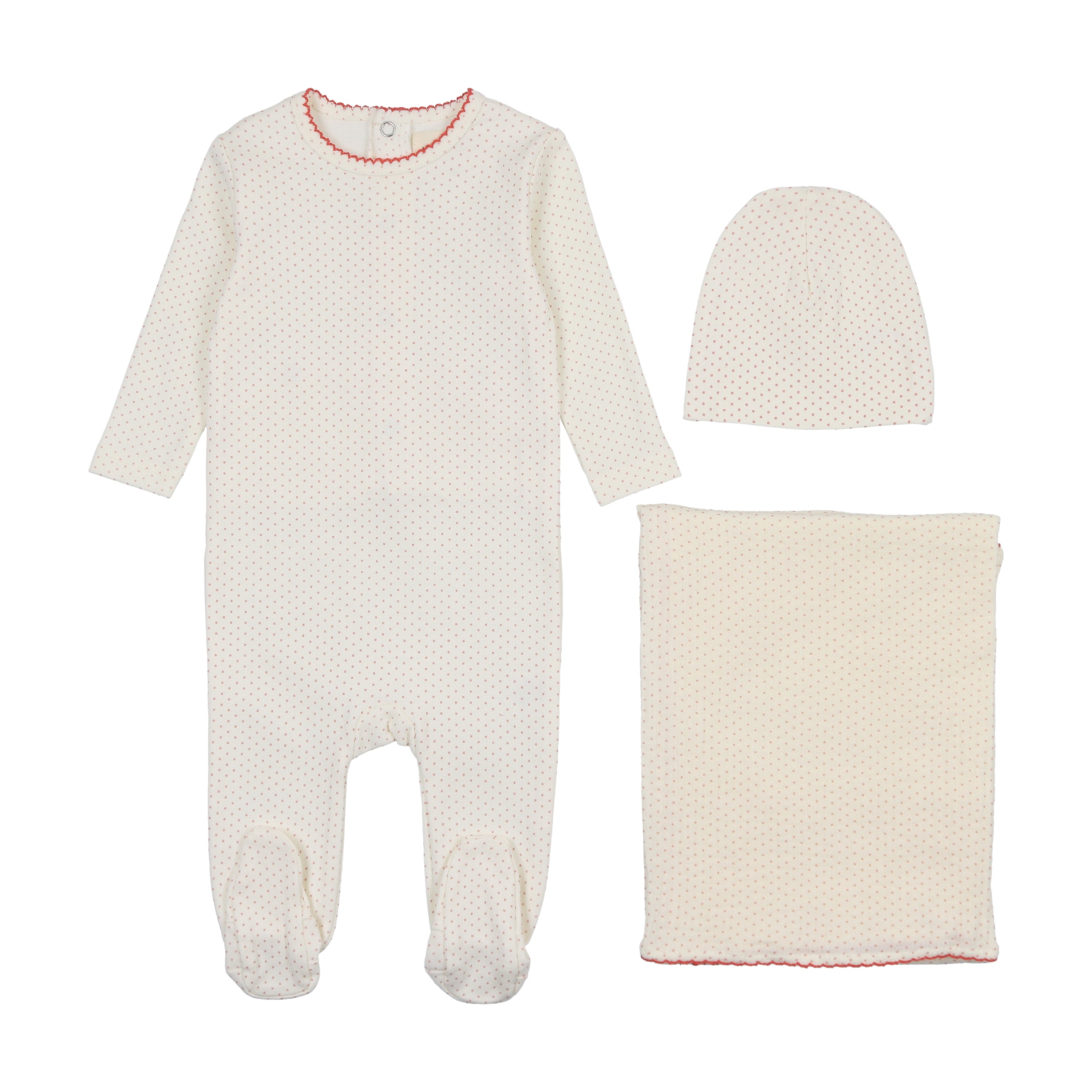 Polka Dot Layette Set