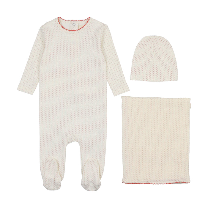Polka Dot Layette Set