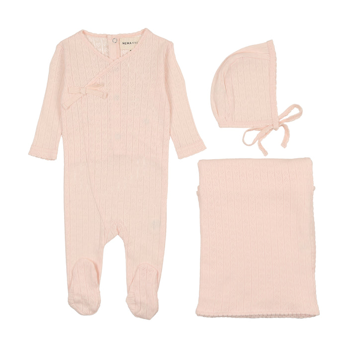 Pointelle Heart Layette Set