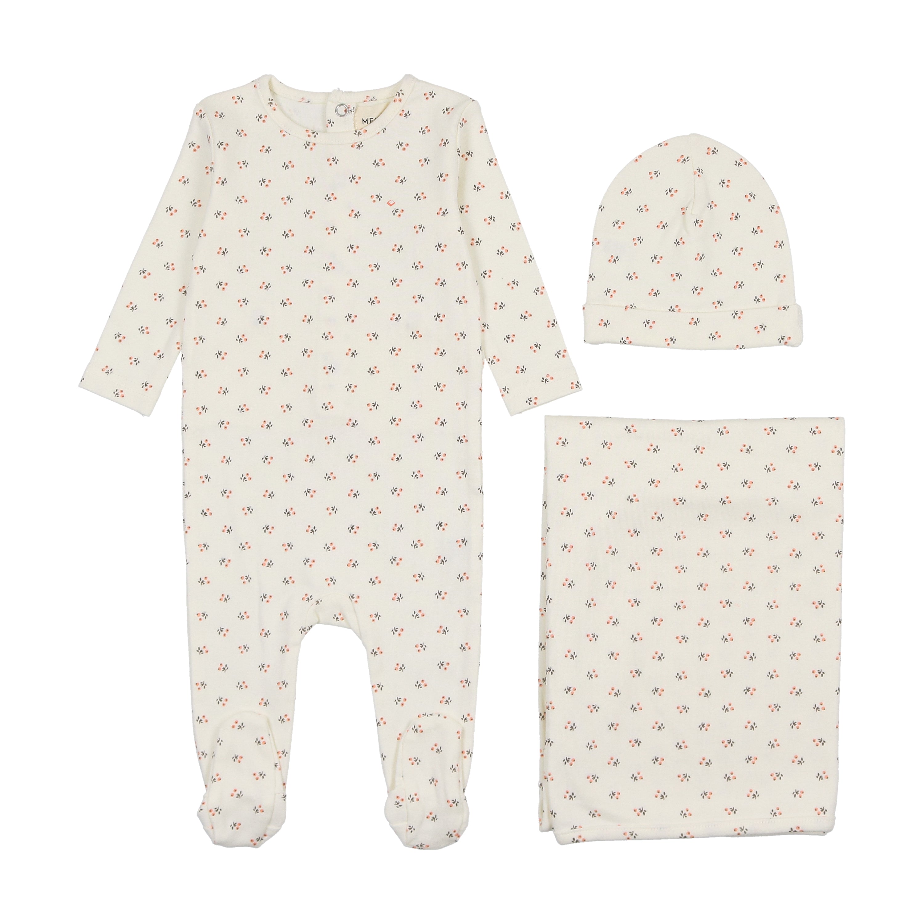 Bud Print Layette Set
