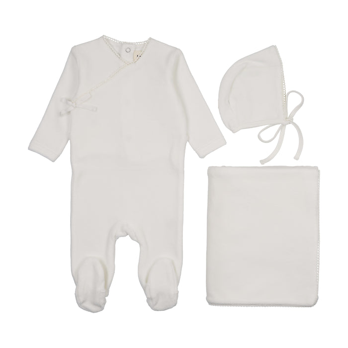 Velour Mock Wrap Layette Set