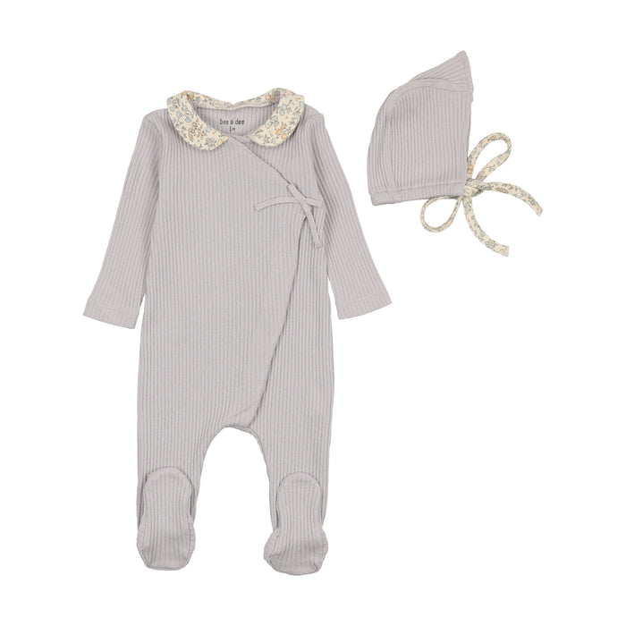 Organic Ditsy Wrap Footie & Bonnet