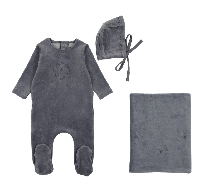 Lovely Loops Velour Layette Set