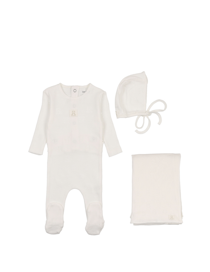 Petit Ourse Pointelle Layette Set
