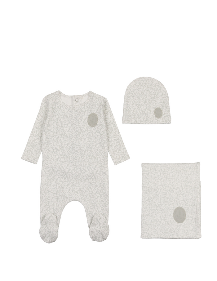 Floral Crest Layette Set