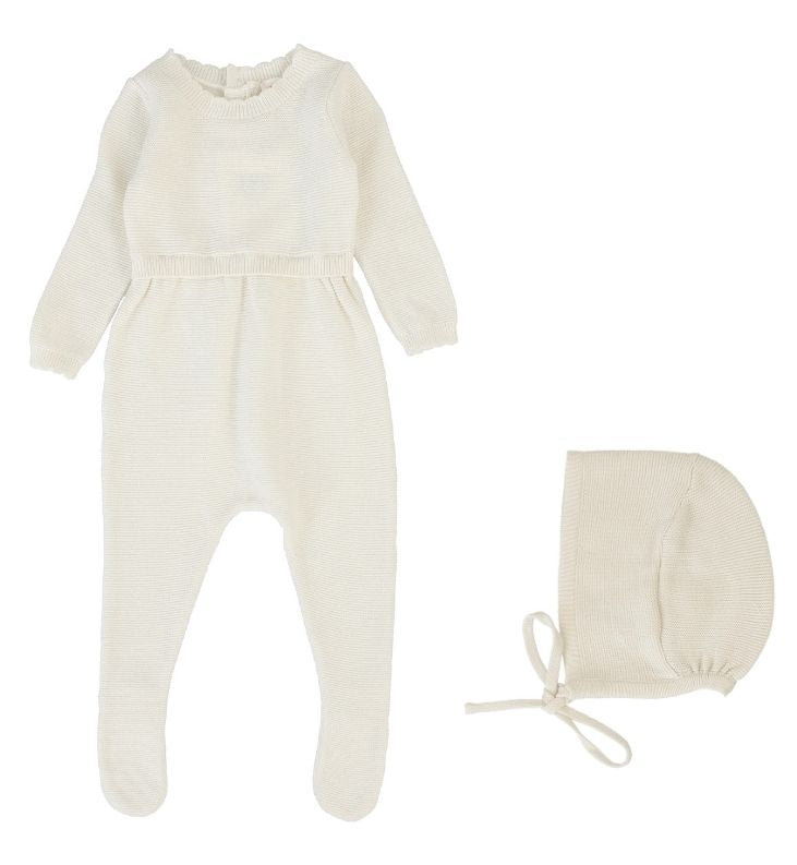Knit Footie & Bonnet