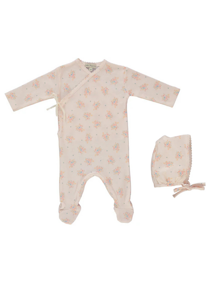 Marie Wrap Summer Bouqet Footie & Hat
