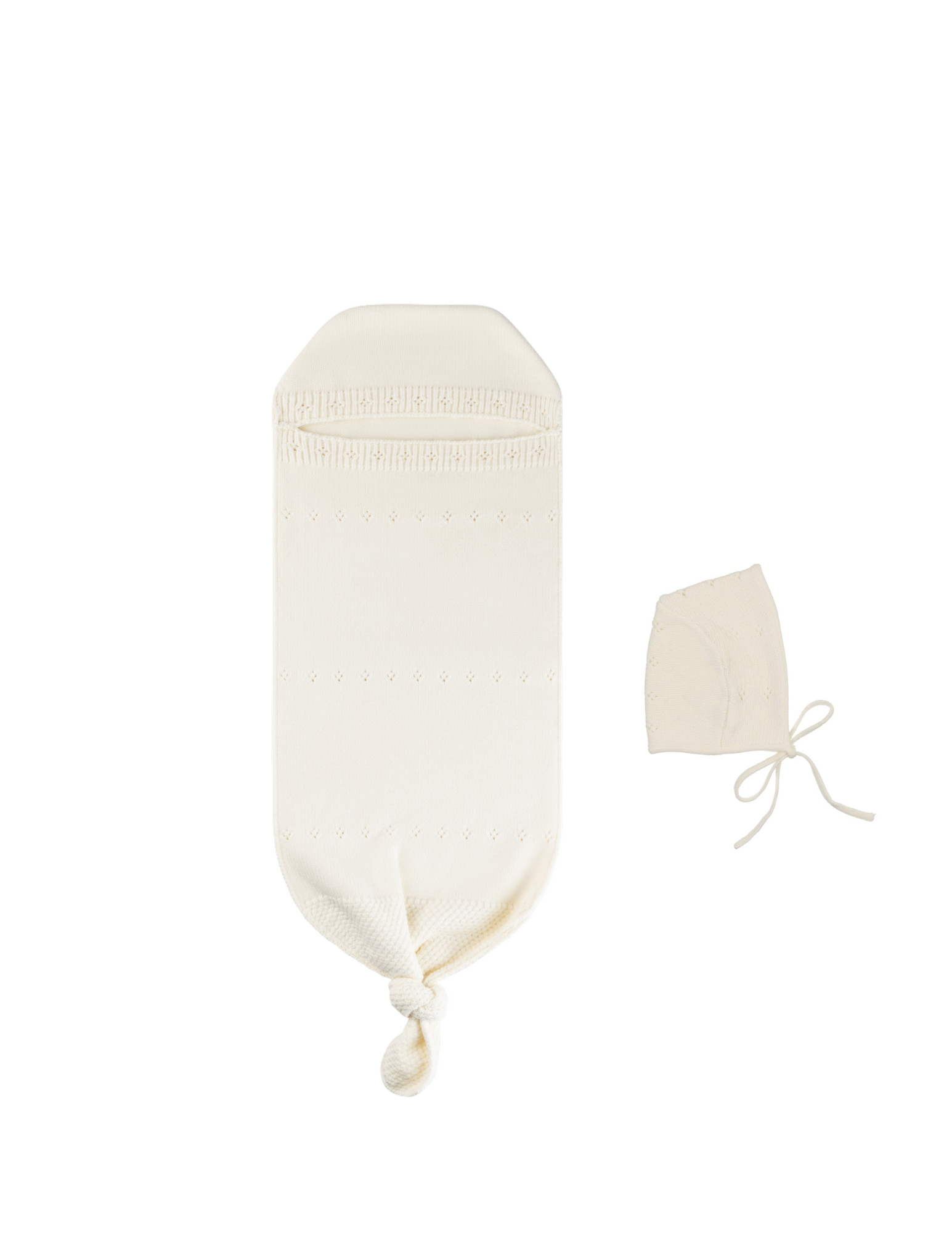 Pointelle Knit Cocoon & Bonnet