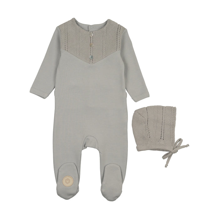 V-Knit Henley Footie & Hat