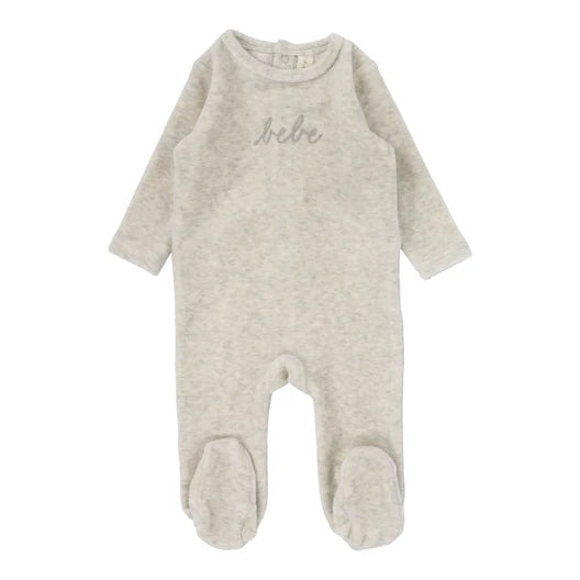 Velour Bebe Footie