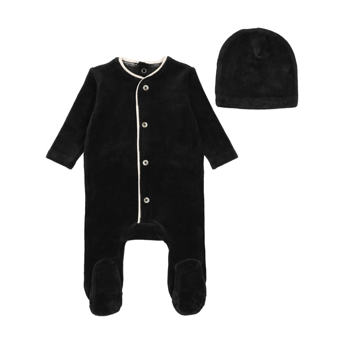 Velour Footie & Beanie