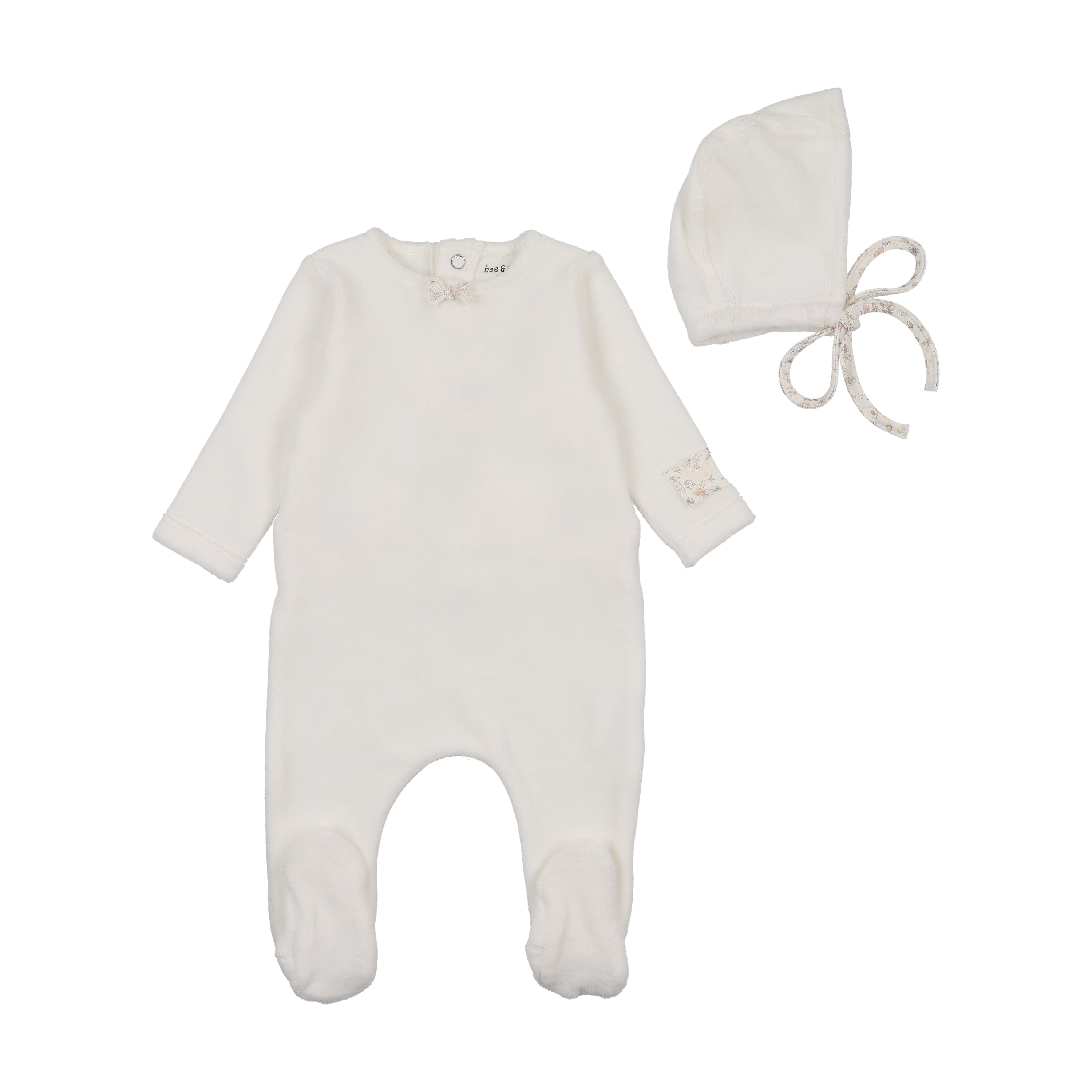 Whimsical Bloom Patch Footie & Hat