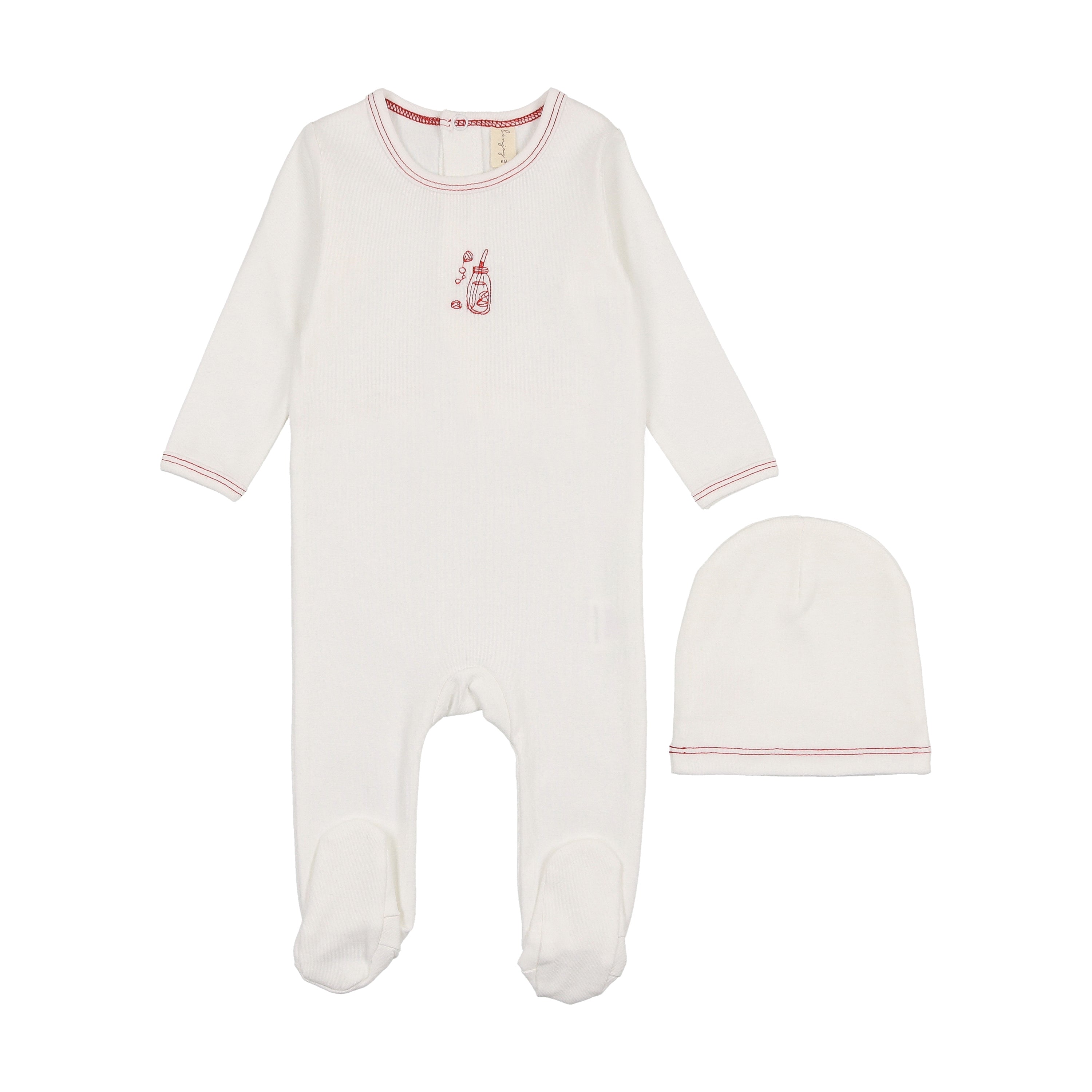 Embroidered Lemonade Footie & Hat