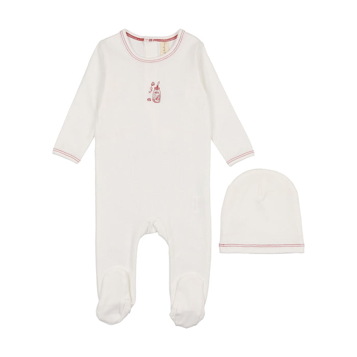 Embroidered Lemonade Footie & Hat