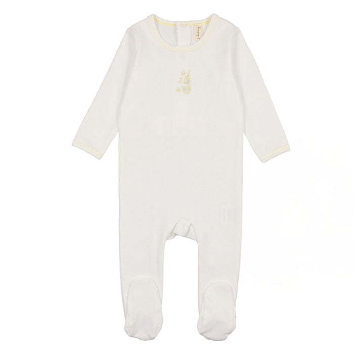 Embroidered Lemonade Footie