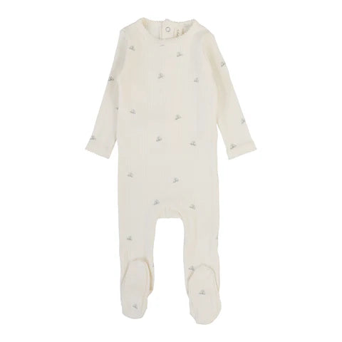 Printed Pointelle Footie