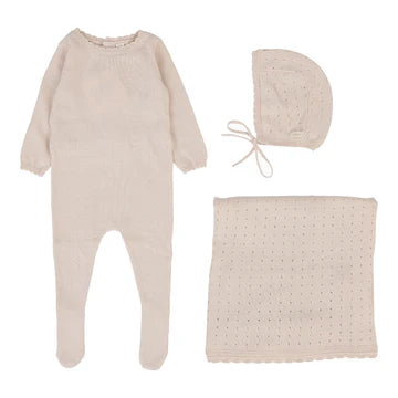 Dotty Knit Layette Set