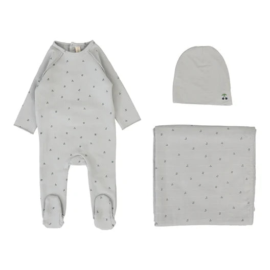 Cherry Print Layette Set