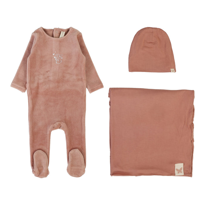 Velour Forest Graphic Layette Set