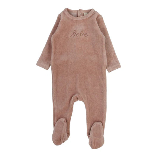 Velour Bebe Footie