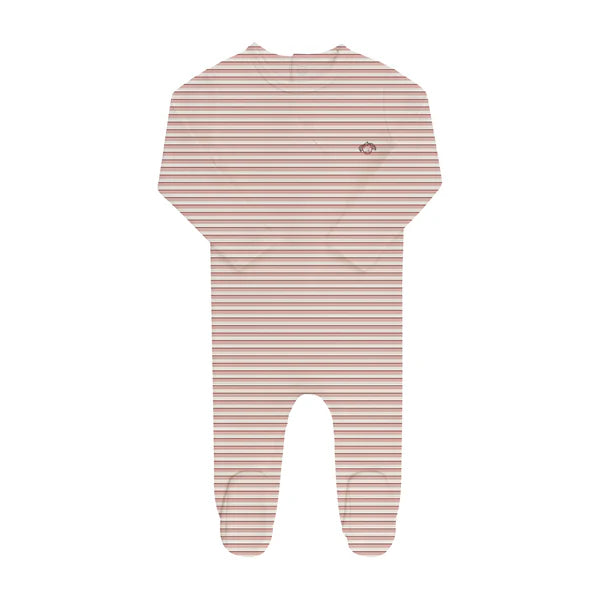 Metallic Stripe Footie