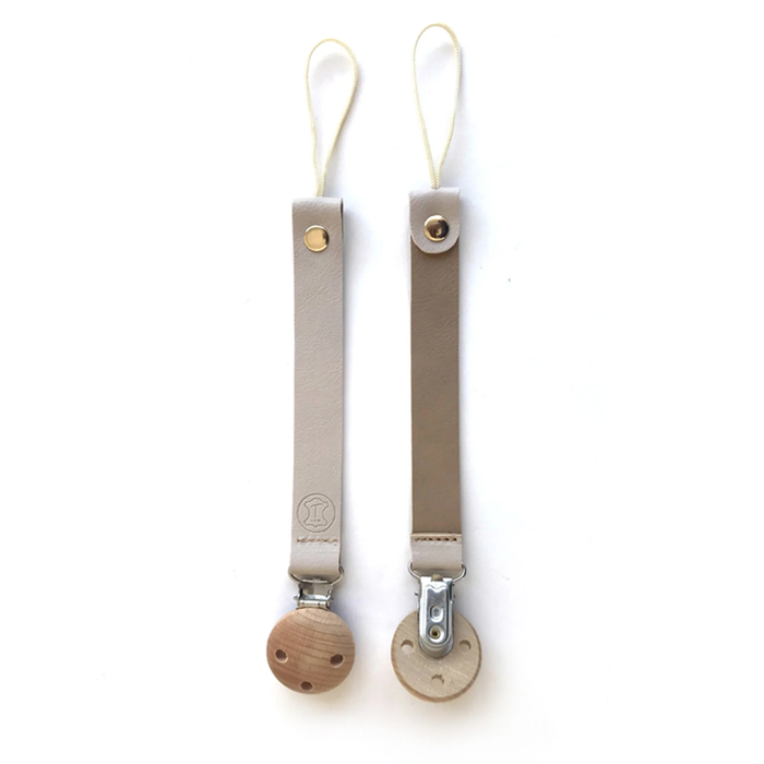 Vegan Leather Pacifier Clip
