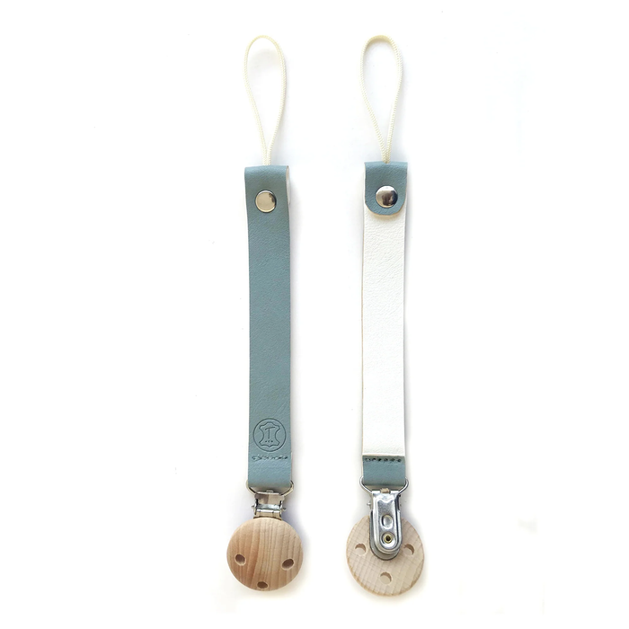 Vegan Leather Pacifier Clip
