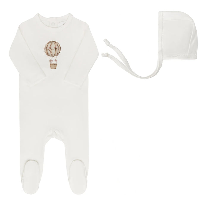 French Terry Hot Air Balloon Footie & Hat