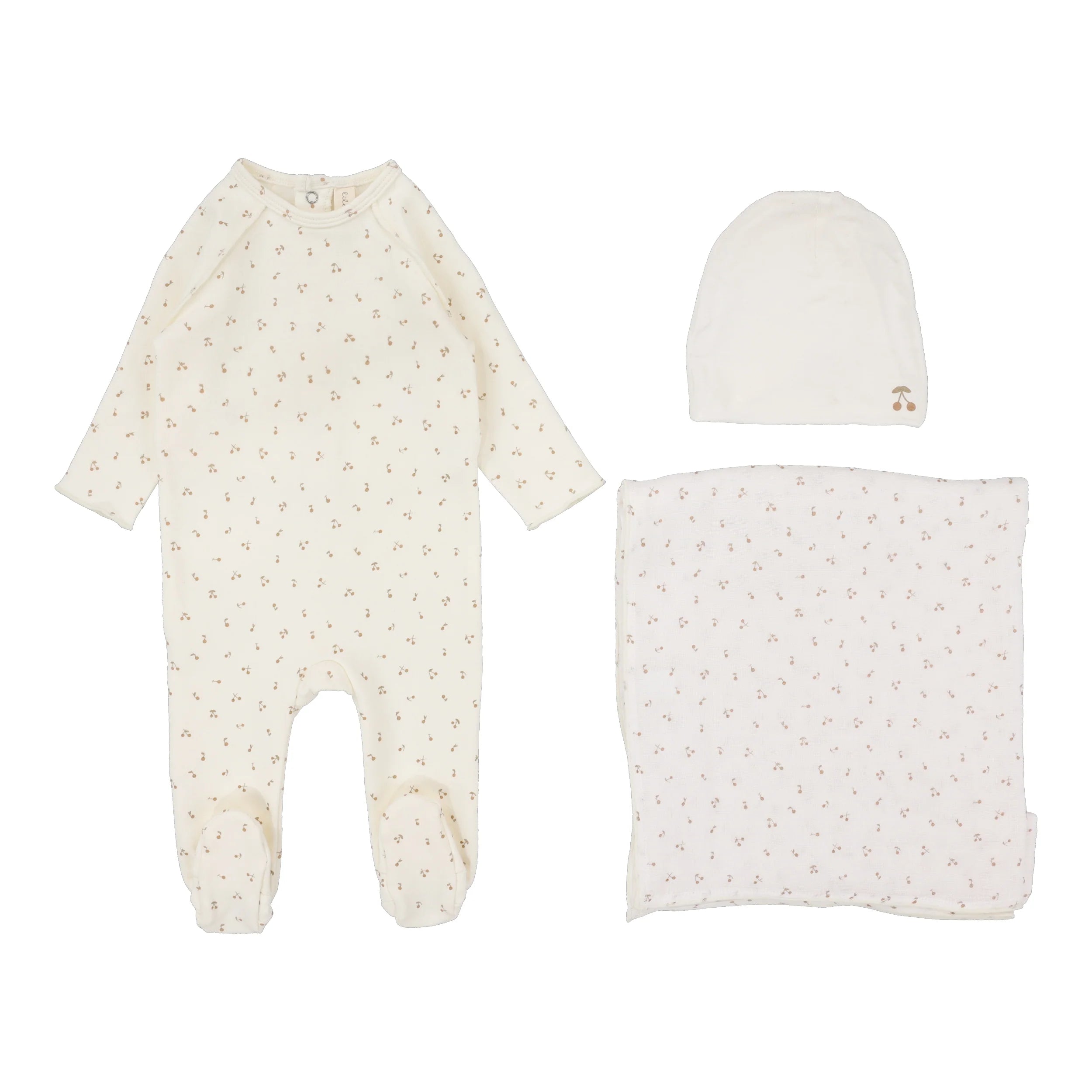 Cherry Print Layette Set
