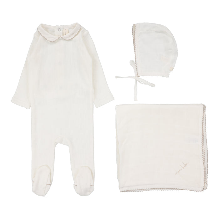 Edged Collar Layette Set