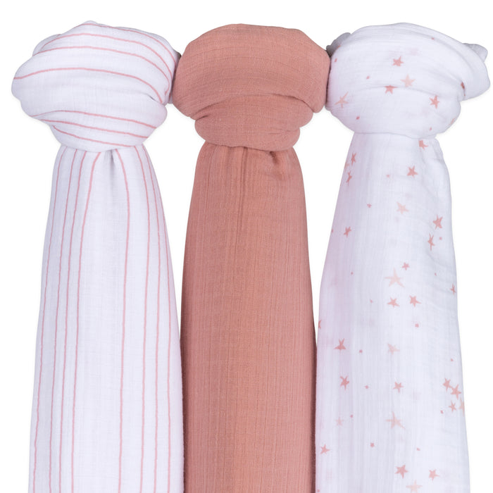 3 Pack Muslin Swaddle Blanket
