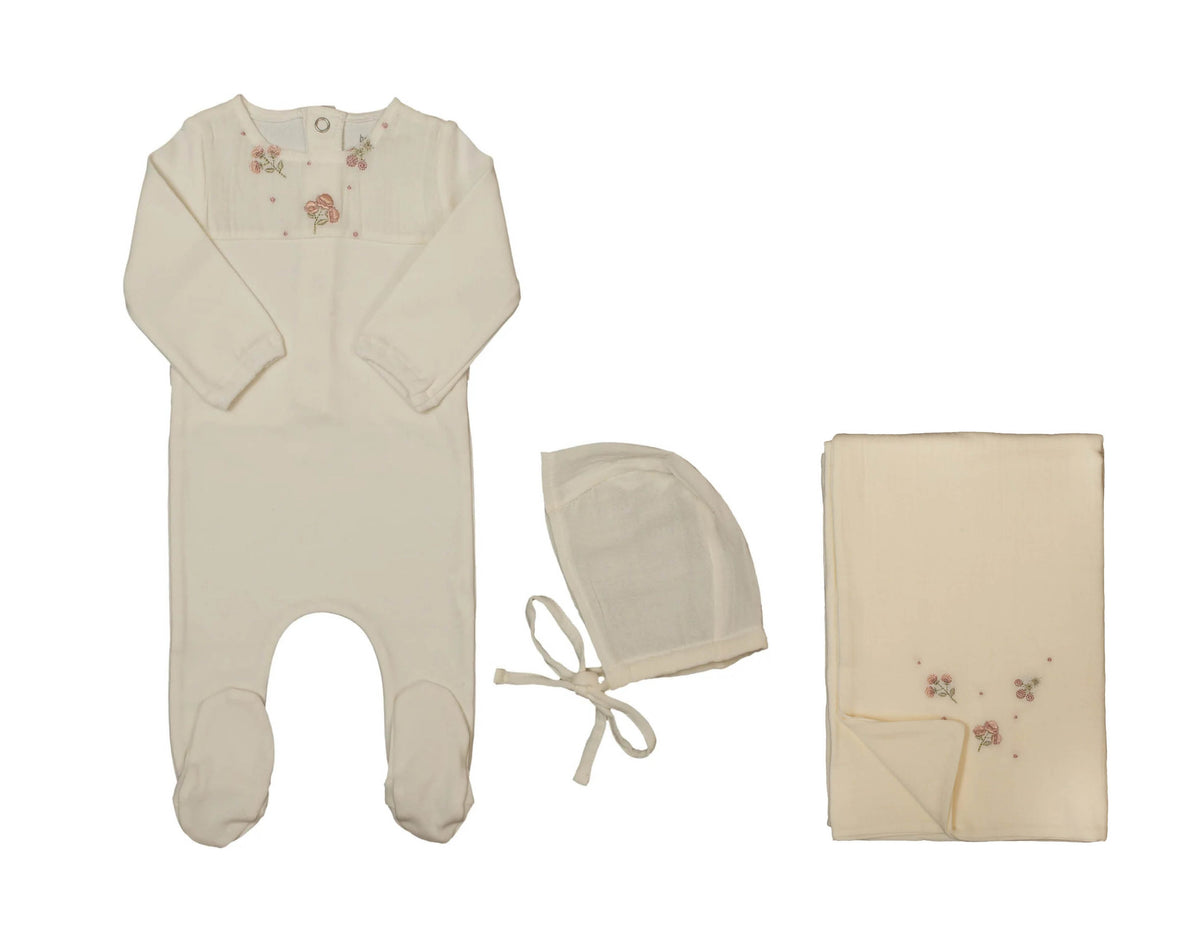 Muslin Applique Layette Set