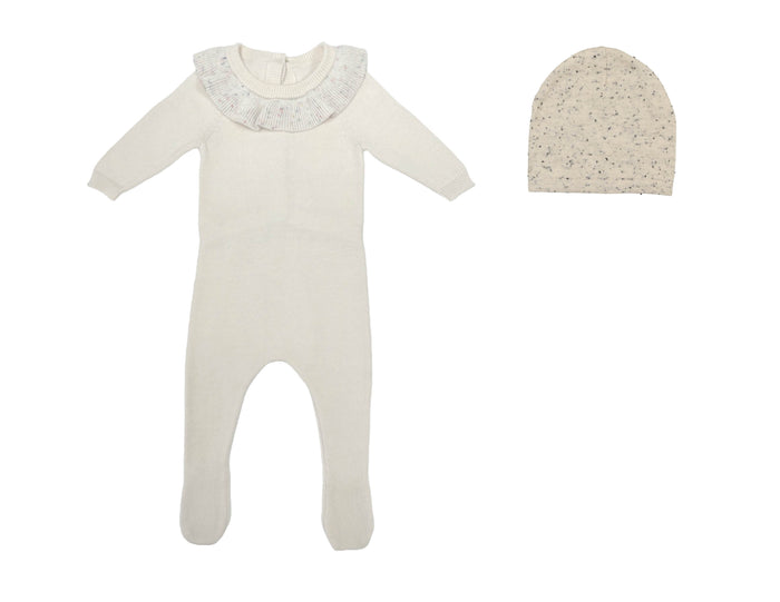 Flecked Collar Layette Set