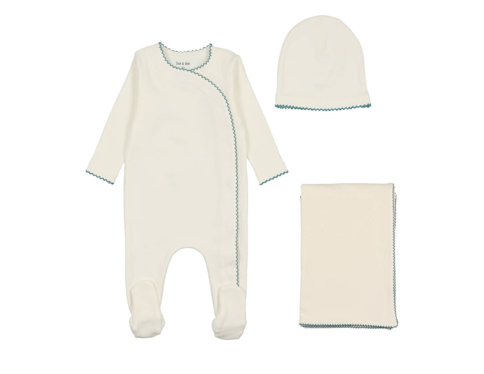 Color Stitch Wrap Layette Set