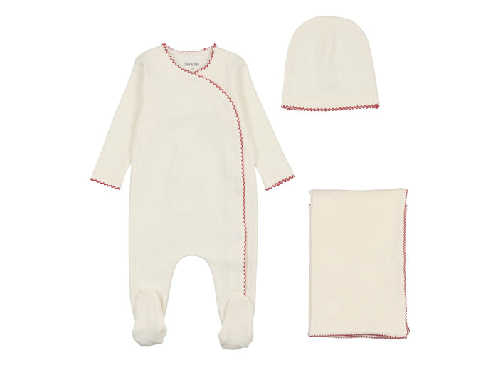 Color Stitch Wrap Layette Set