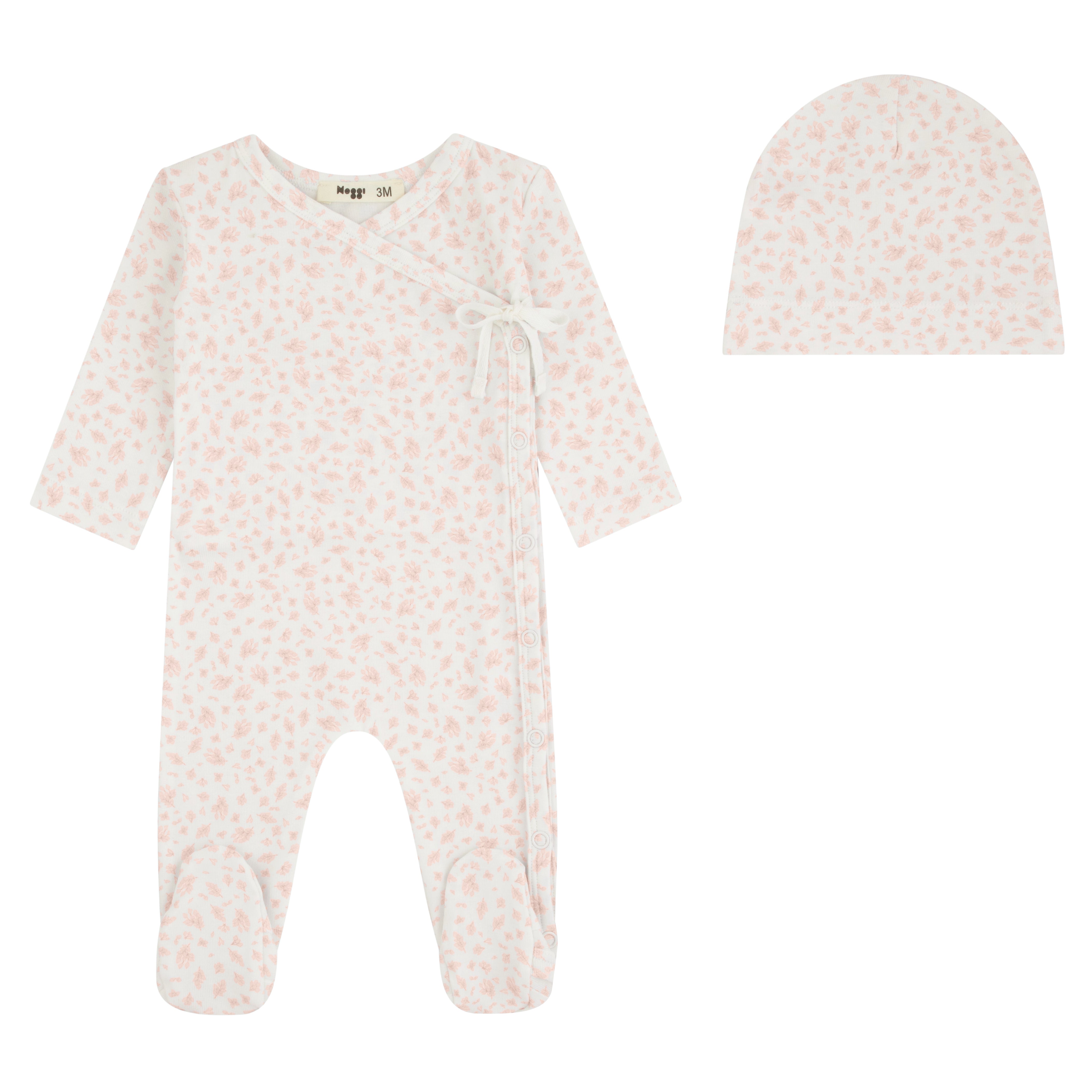 Floral Printed Wrap Layette Set
