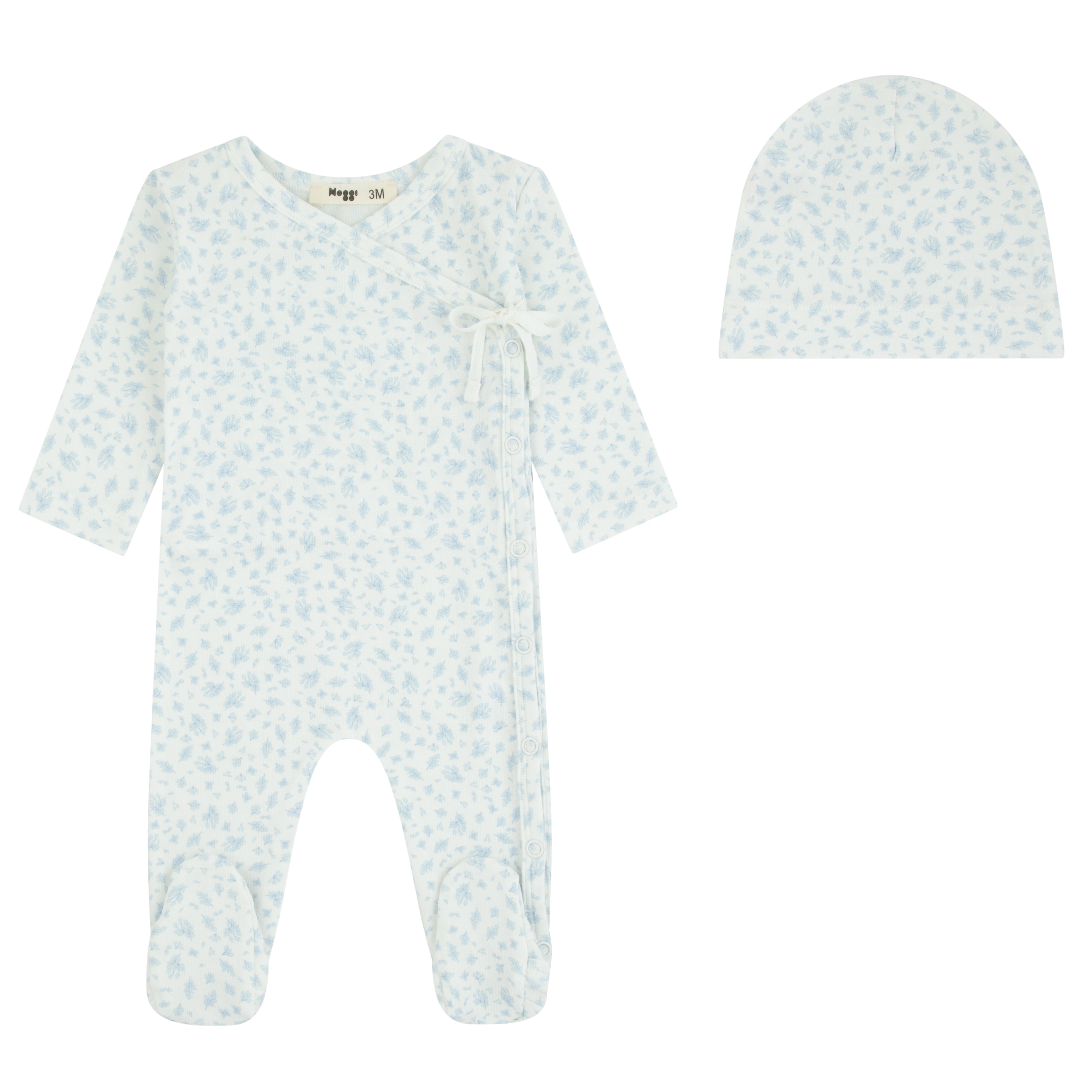 Floral Printed Wrap Layette Set