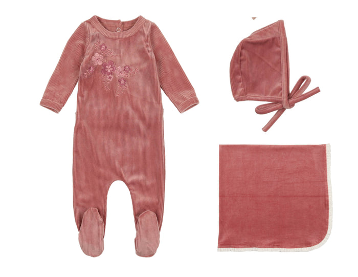 Mauve Cherry Blossom Layette Set