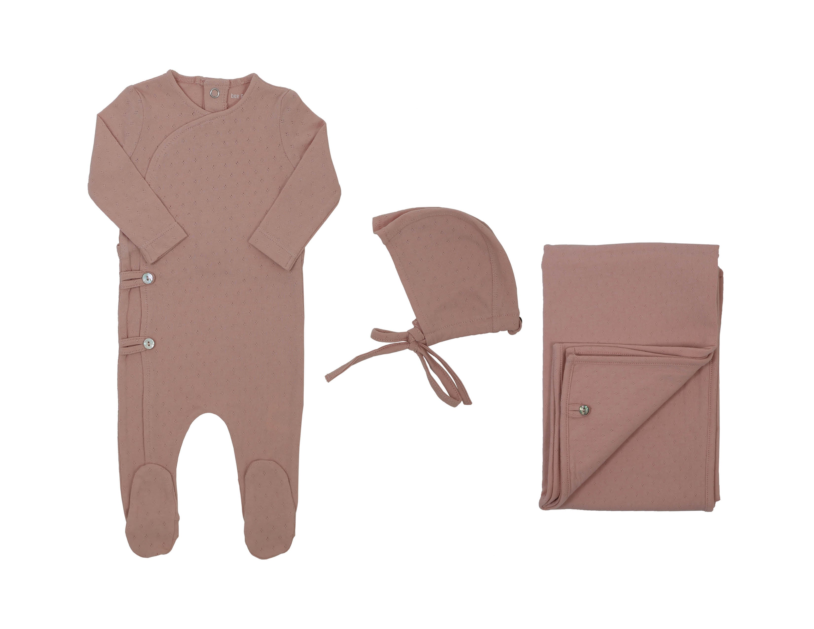 Dainty Pointelle Wrap Layette Set